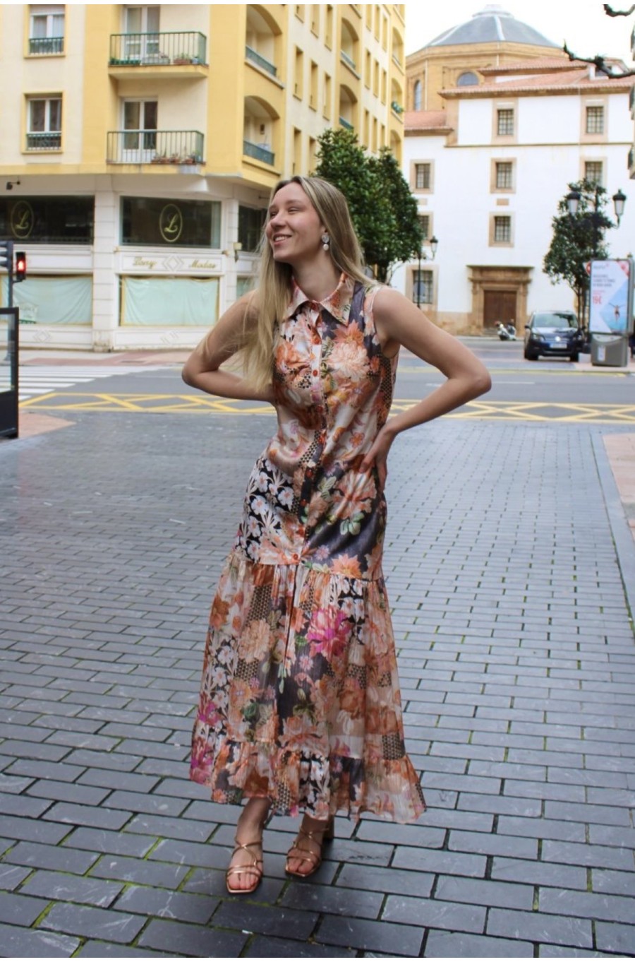 VESTIDO CAMISERO PATCHWORK
