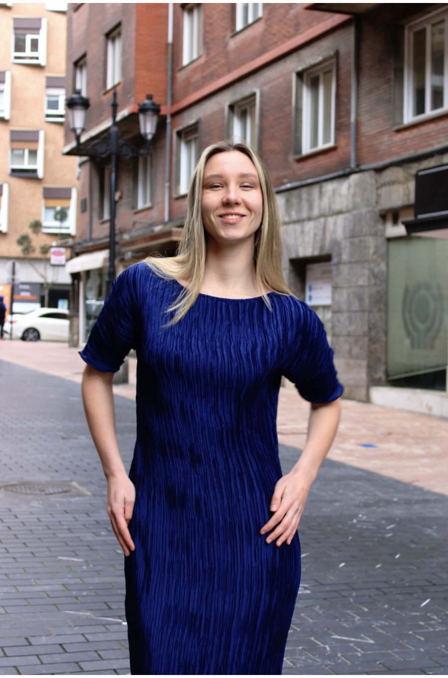 VESTIDO DELPHOS MARINO