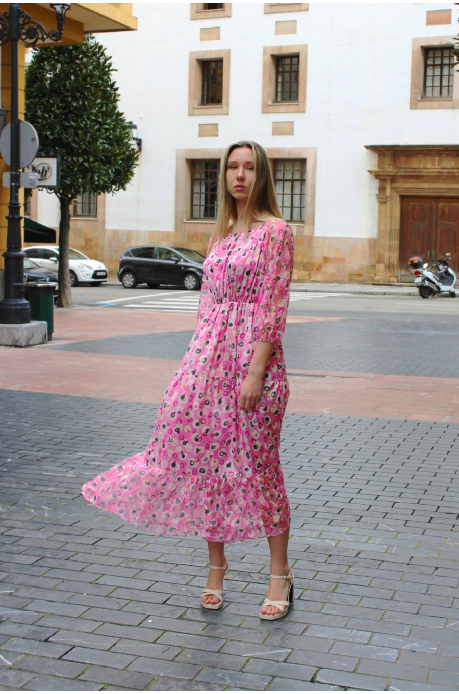 VESTIDO MANGA RANGLAN LUNARES
