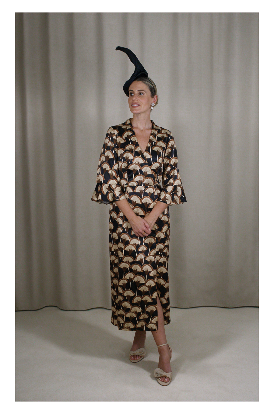 Vestido Largo Abanicos