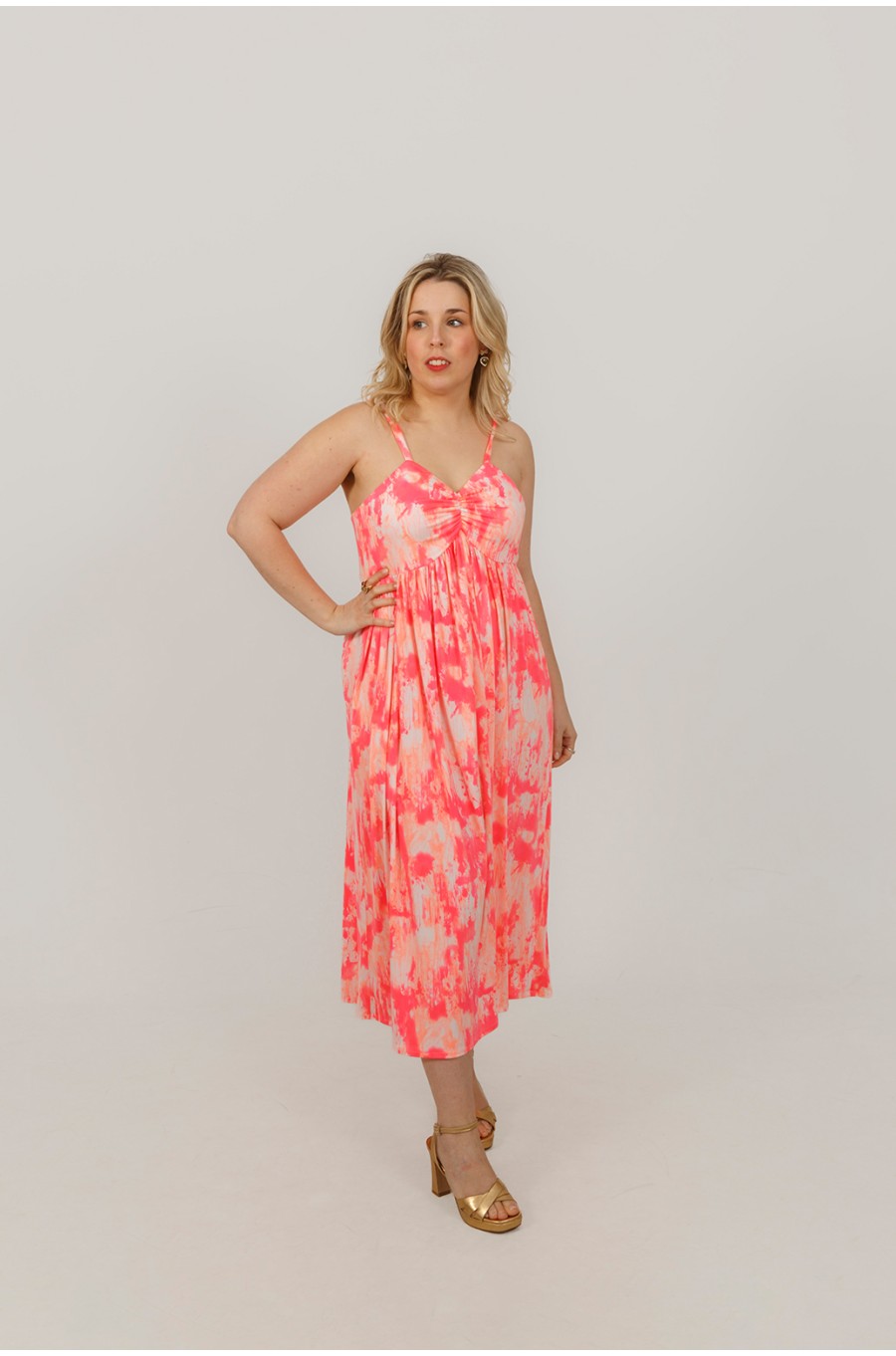 VESTIDO TIRANTES TYE DYE ROSA